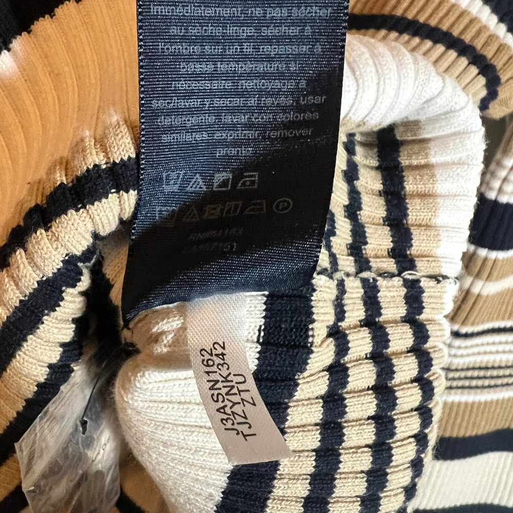 Tommy Hilfiger Sailor Sweater, Striped Square Neck Ribbed Knit, Women's Medium - Picture 5 of 13